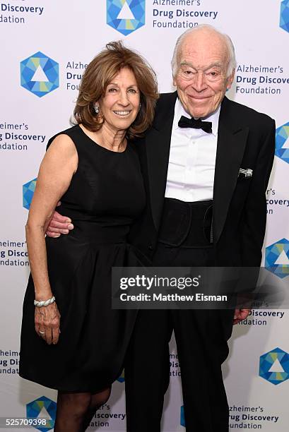 Judy Glickman Lauder and Leonard Lauder attend Alzheimer's Drug Discovery Foundation 10th Annual Connoisseur's Dinner at Sotheby's on April 28, 2016...