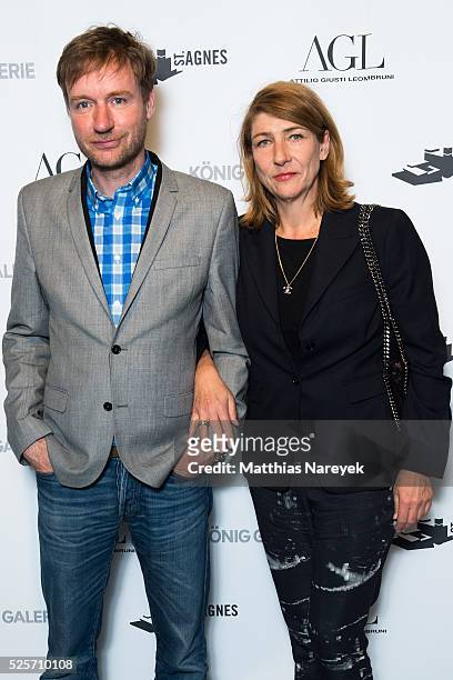 Tim Renner and Petra Husemann attend an exclusive dinner hosted by AGL and Koenig Galerie to celebrate the 'Gallery Weekend Berlin' on April 28, 2016...