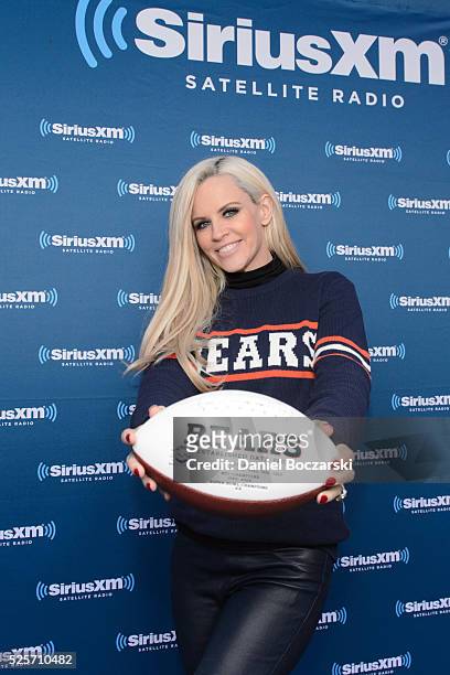 Jenny McCarthy attends during her SiriusXM show from Grant Park in Chicago, IL before the NFL Draft on April 28, 2016 in Chicago, Illinois.