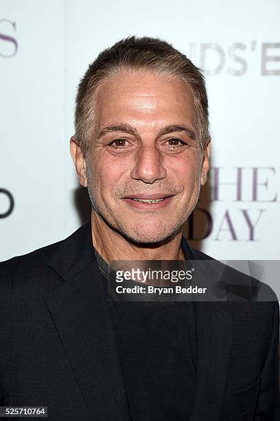 Actor Tony Danza attends the Cinema Society with Lands' End & FIJI Water host a screening of "Mother's Day" on April 28, 2016 in New York City.