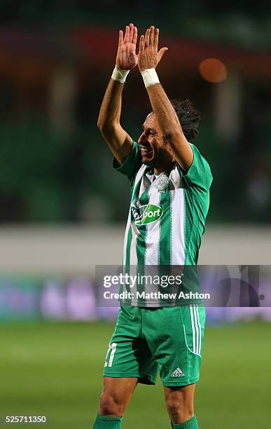 Adil Karrouchy of Raja Casablanca celebrates victory