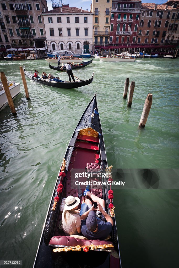 Couple in Gondola, Venice, Italy