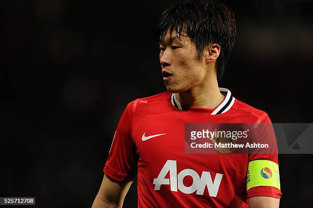 Ji-Sung Park of Manchester United captain for the game