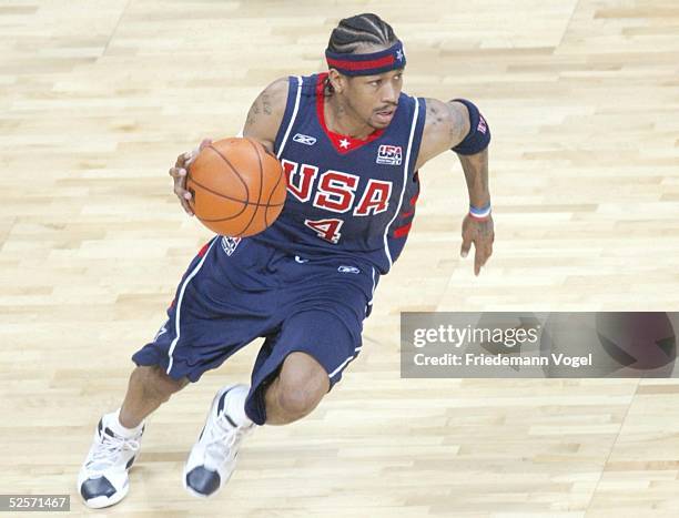 Basketball / Maenner: Olympische Spiele Athen 2004, Athen; Spanien 102; Allen IVERSON / USA 26.08.04.