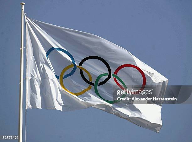 Feature / Sportstaette: Olympische Spiele Athen 2004, Athen; Olympische Flagge 24.08.04.