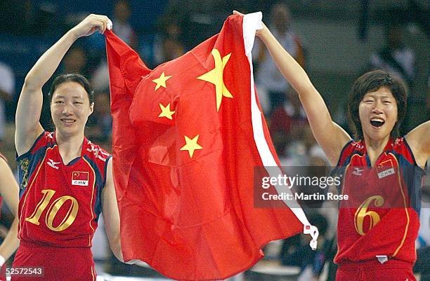 Volleyball / Frauen: Olympische Spiele Athen 2004, Athen; Finale; Russland - China ; Jing CHEN, Shan LI / CHN - GOLD - 28.04.08.