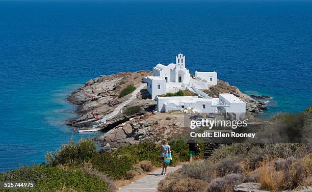 the chrysopiyi monastery on sifnos - sifnos foto e immagini stock