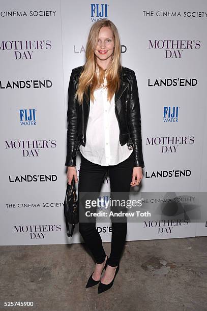Model Katrin Thormann attends The Cinema Society with Lands' End host a screening of Open Road Films' "Mother's Day" on April 28, 2016 in New York...