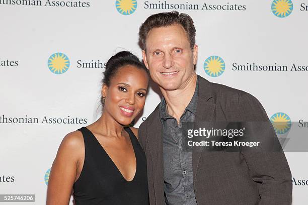 Actors Kerry Washington and Tony Goldwyn attend the Smithsonian Associates's "Scandal-ous!" discussion with the cast and executive producers of ABC's...