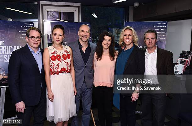 Matthew Broderick, Alicja Bachleda, Greg Stuhr, Kelsey Seipser, Jenna Ricker and Grant Shaud attend "The American Side" New York Screening at IFC...