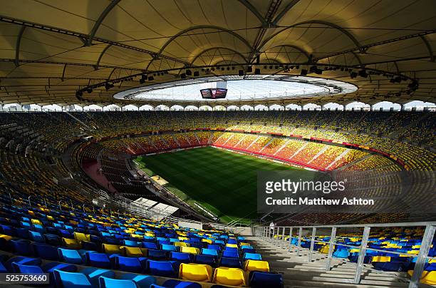 The National Arena / Arena Nationala Stadium ahead of the UEFA Europa League Final 2012 - Atletico Madrid v Athletic Bilbao in Bucharest, Romania
