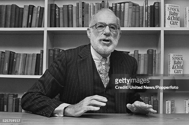 American pediatrician and childcare author, Doctor Benjamin Spock pictured in London on 22nd March 1979.