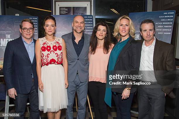 Matthew Broderick, Alicja Bachleda, Writer/Actor Greg Stuhr, Kelsey Seipser, Director Jenna Ricker and Grant Shaud attend the "The American Side" New...