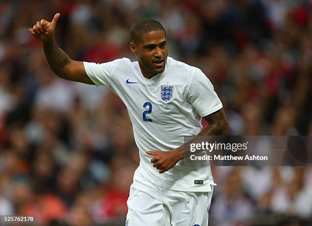 Thumbs up from Glen Johnson of England