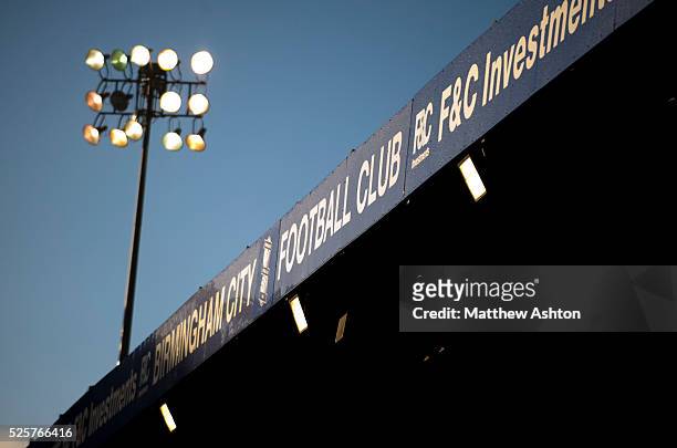 Floodlight at St Andrews the home of Birmingham City