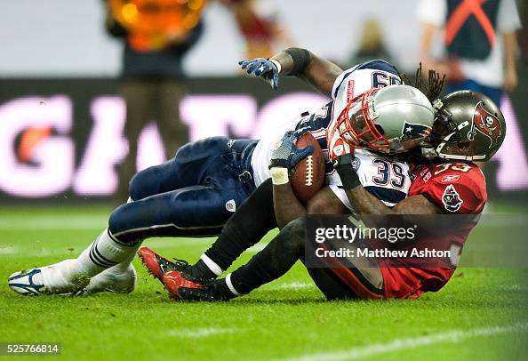 Barrett Ruud Inside Linebacker of the Tampa Bay Buccaneers tackles