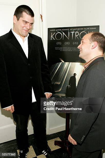 Director Nimrod Antal and Andrew Herwitz, President, The Film Sales Company attend a party for Nimrod Antal's directorial debut of "Kontroll" at...