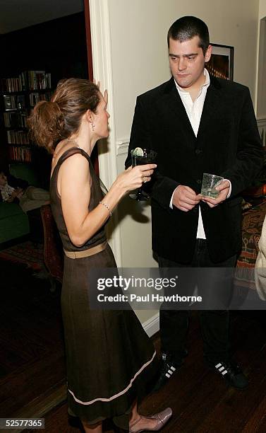 Johanna Herwitz and director Nimrod Antal attend a party for Antal's directorial debut of "Kontroll" at the Herwitz's home April 1, 2005 in New York...