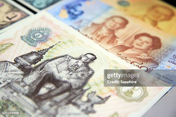 thai baht currency - king of thailand bhumibol adulyadej stock illustrations
