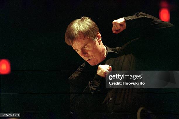 London Sinfonietta performing in the final day of Louis Andriessen Festival at Alice Tully Hall on Saturday night, May 15, 2004.This image:David...