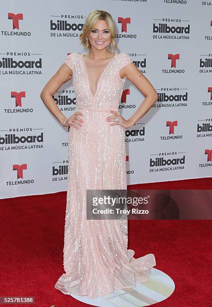 Blanca Soto is seen arriving to the Billboard Latin Music Awards at the Bank United Center on April 28, 2016 in Miami, Florida.