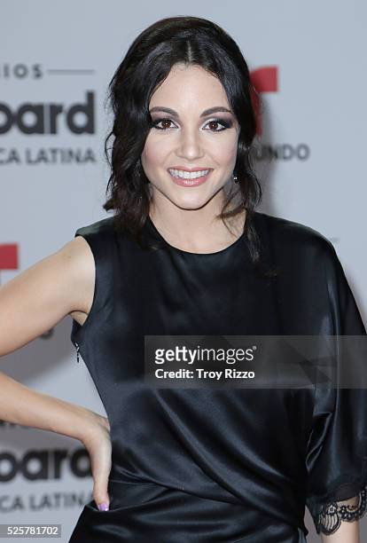 Sharlene Taule is seen arriving to the Billboard Latin Music Awards at the Bank United Center on April 28, 2016 in Miami, Florida.