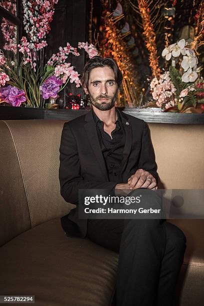 Tyson Ritter arrives at Blind Dragon on April 28, 2016 in West Hollywood, California.