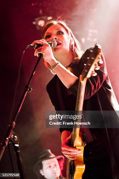 Singer Trixie Whitley performs live during a concert at the Columbia Theater on April 26, 2016 in Berlin, Germany.