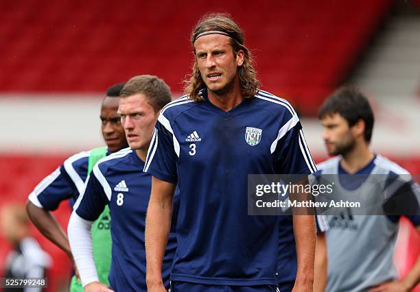 Jonas Olsson of West Bromwich Albion