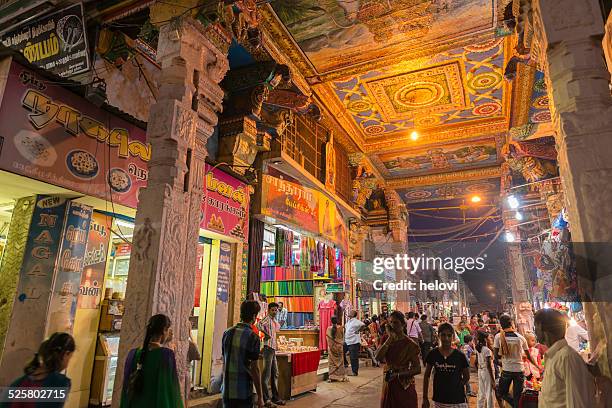 meenakshi temple - madurai meenakshi sundareswarar temple stock pictures, royalty-free photos & images