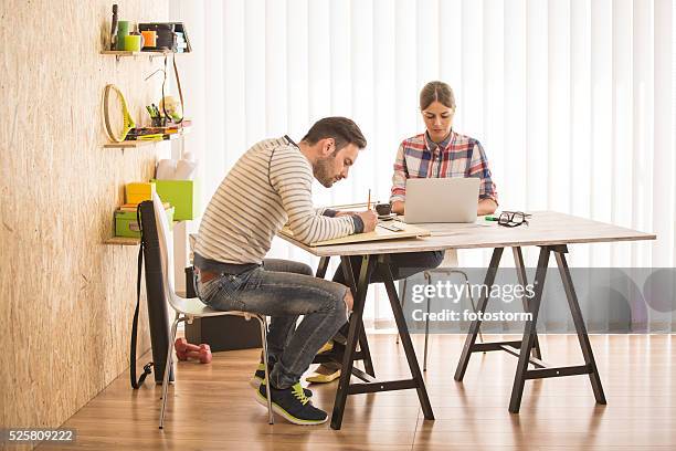 artists drawing, working at modern office - computer animator stock pictures, royalty-free photos & images