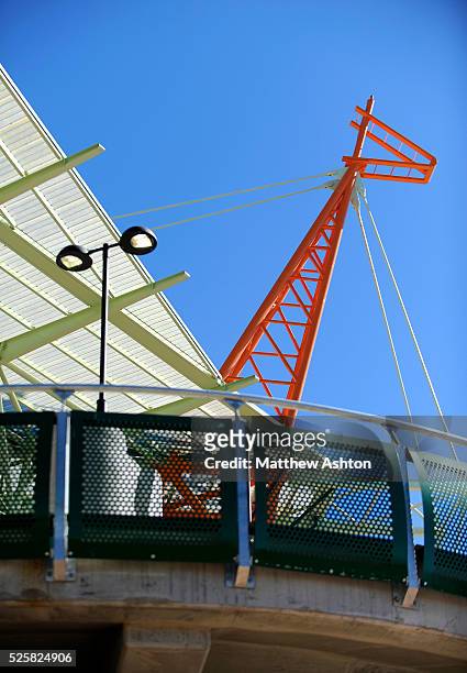 Giraffe structures at The Mbombela Stadium in Nelspruit a venue for the 2010 FIFA World Cup South Africa