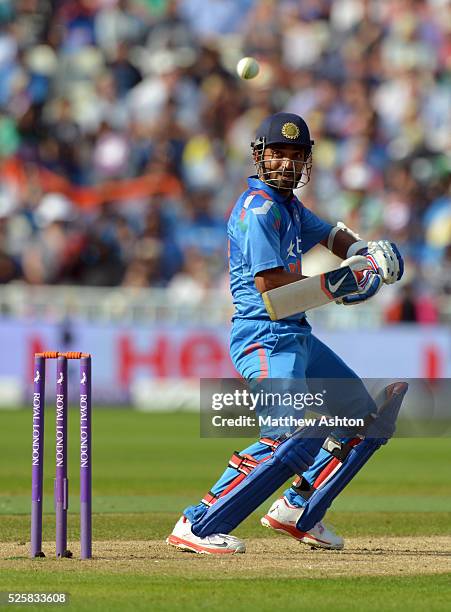 Ajinkya Rahane of India hits out