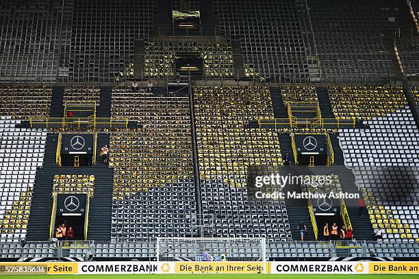 Star in the seats of the Westfalenstadion / Signal Iduna Park home of Borussia Dortmund ahead of the Germany v Scotland match