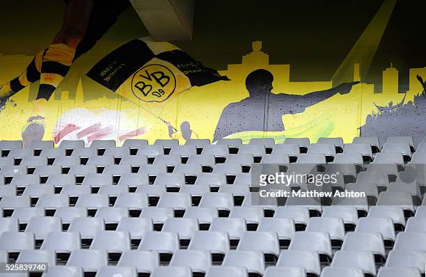 Mural artwork in Westfalenstadion / Signal Iduna Park home stadium of Borussia Dortmund