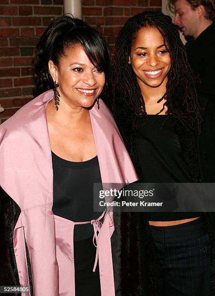 Actress Debbie Allen and her daughter attend the opening night of the Broadway play "Julius Caesar" on April 3, 2005 in New York City.