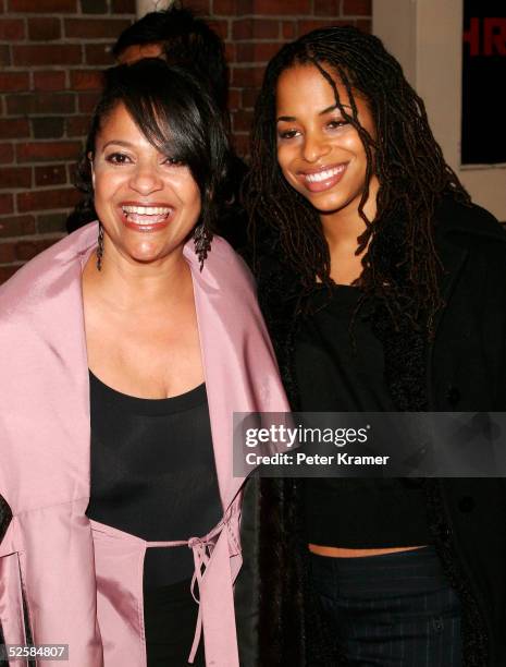 Actress Debbie Allen and her daughter attend the opening night of the Broadway play "Julius Caesar" on April 3, 2005 in New York City.