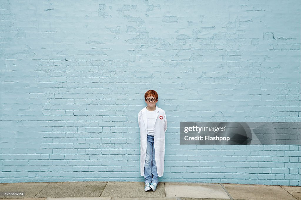 Boy dressed as a vet