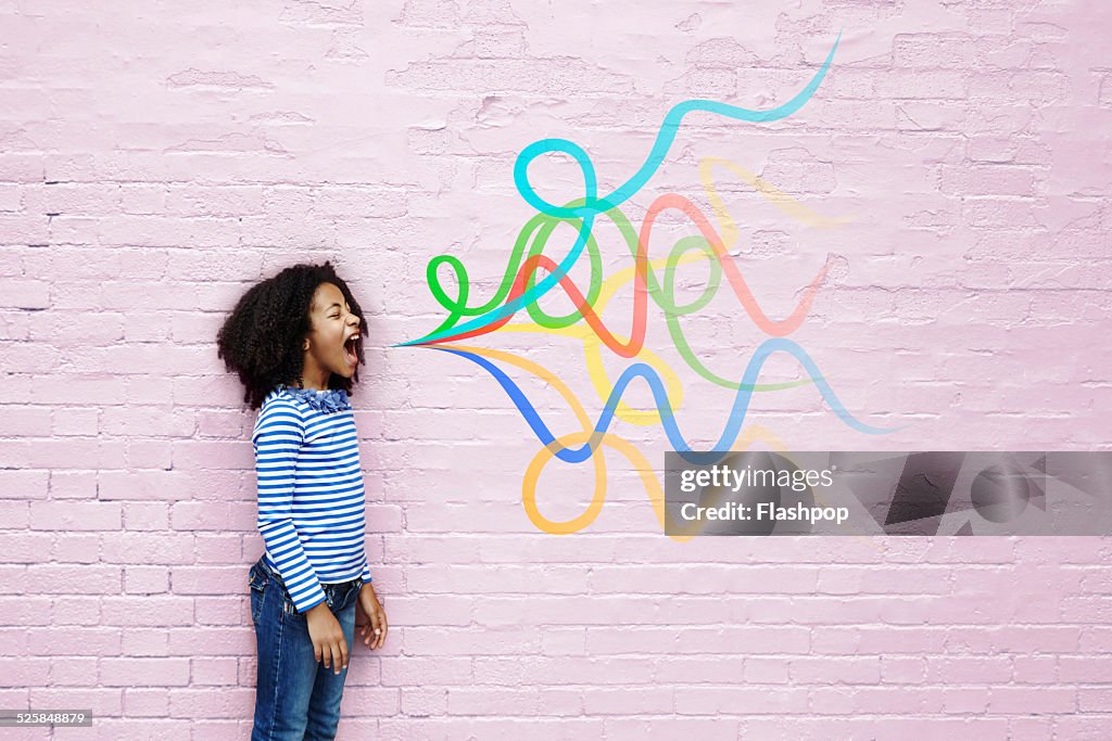 Girl shouting