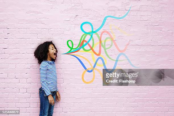 girl shouting - voice stock pictures, royalty-free photos & images