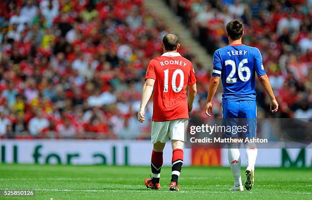 Wayne Rooney of Manchester United and John Terry of Chelsea