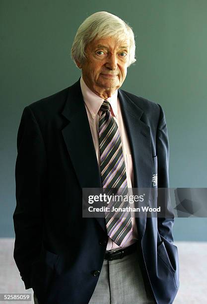 Former Australian test cricket player and now Channel Nine TV commentator Richie Benaud poses for a photo during the State Cricket Awards held at the...