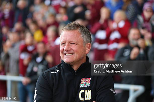 Chris Wilder manager of Northampton Town