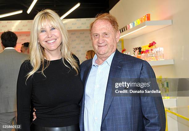 Irena Medavoy and Mike Medavoy attend the opening of the Alexandra Von Furstenberg Los Angeles flagship store on April 28, 2016 in West Hollywood,...