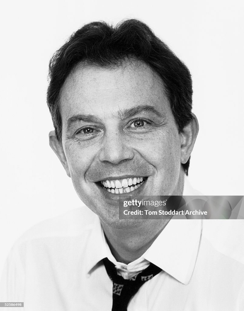 Tony Blair MP is seen during the 1997 General Election campaign... News