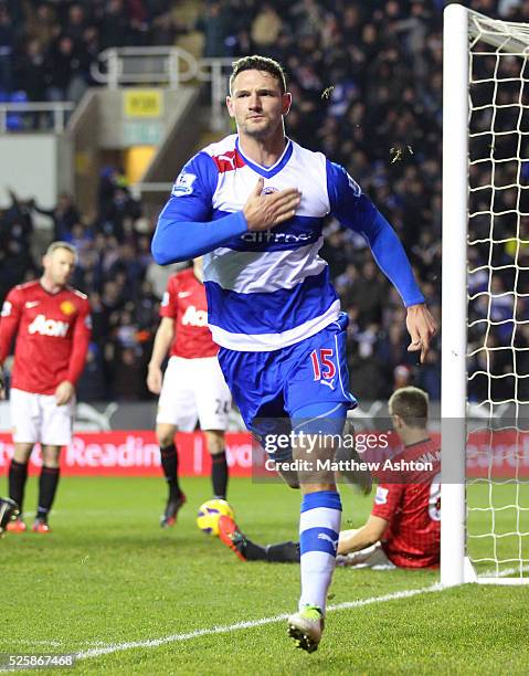 Sean Morrison of Reading celebrates after scoring a goal to make it 3-2