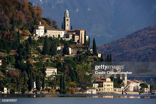 town morcote, ticino, switzerland - morcote stock-fotos und bilder