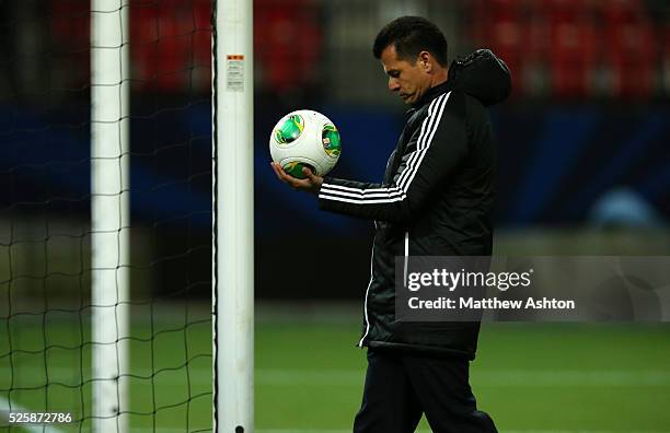 Goal line technology - Hawkeye, widely used in cricket and tennis in use at the match FIFA Club World Cup 2012 - Quarter Final - Sanfrecce Hiroshima...