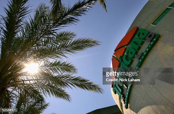 The exterior of Tropicana Field is seen before the Tampa Bay Devil Rays home opener against the Toronto Blue Jays at Tropicana Field on April 4, 2005...