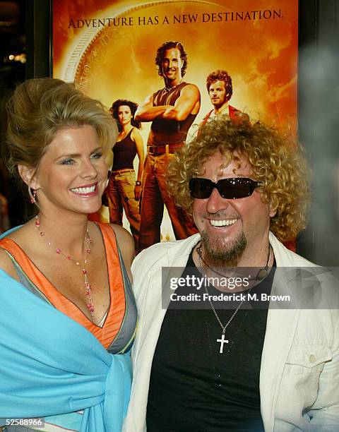 Musician Sammy Hagar and his wife, Kari arrive at Paramount Pictures premiere of "SAHARA" at the Grauman's Chinese Theater on April 4, 2005 in...
